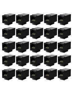 Acoplador RJ45 Cat6 Keystone Hembra a Hembra - Paquete 25