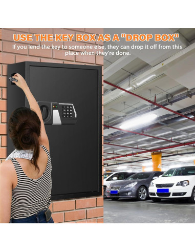 Caja de Llaves Ignífuga Nebakne para 71 Llaves Montada en Pared