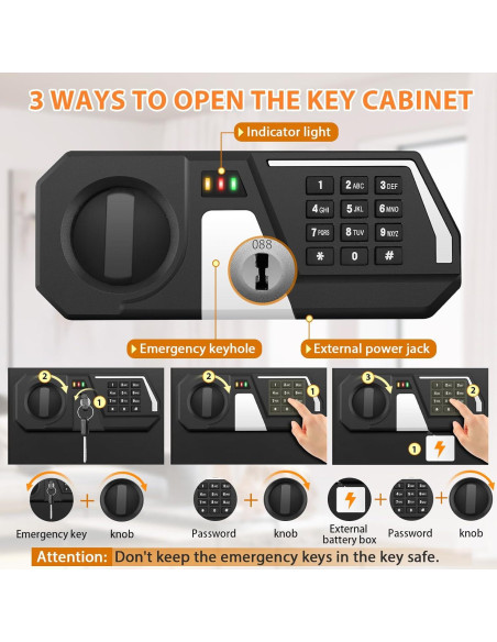 Caja de Llaves Ignífuga Nebakne para 71 Llaves Montada en Pared