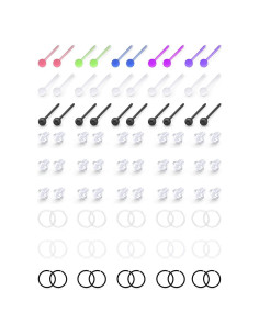 Aretes Studs Transparentes Ftovosyo 30 Piezas Hipoalergénicos