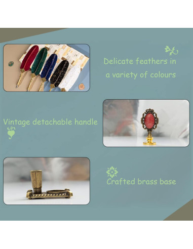 Juego de Plumas de Caligrafía Joyeee con Tinta y Sellos