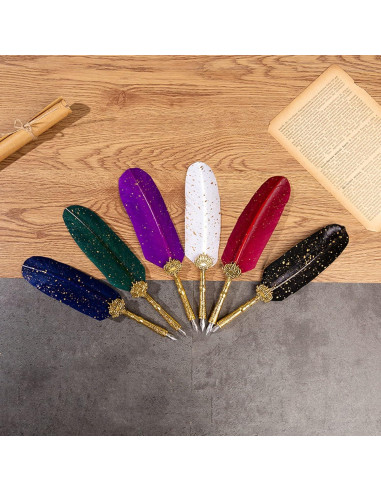 Juego de Plumas de Caligrafía Joyeee con Tinta y Sellos