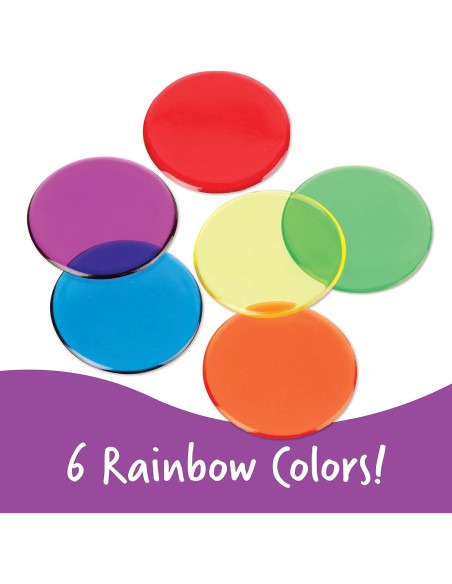 Fichas Transparentes de Colores Recursos de Aprendizaje - 250 Piezas