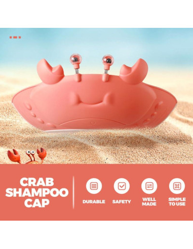 Gorro de Ducha para Bebés de Silicona Cangrejo 26x11cm 2pcs