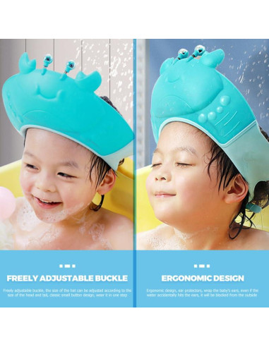 Gorro de Ducha para Bebés de Silicona Cangrejo 26x11cm 2pcs