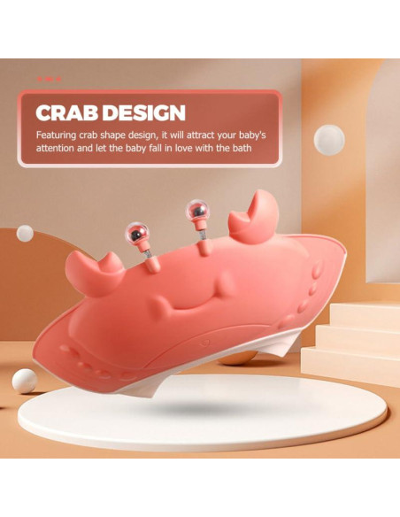 Gorro de Ducha para Bebés de Silicona Cangrejo 26x11cm 2pcs