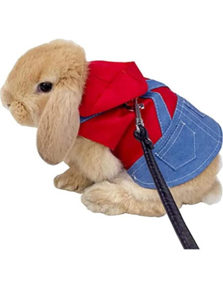 2 PCS Arnés y Correa para Conejo y Gatito MERCRI - Pequeño