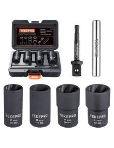 Juego de Herramientas para Remover Tuercas YEKEPRO 6 Piezas 17-22MM