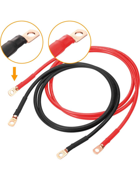 Kit de terminales de cobre SVAAR 20 piezas 1/0 y 2/0 AWG