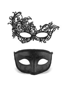 Máscara de Carnaval de Encaje Exlinonline para Adultos - Pareja Elegante