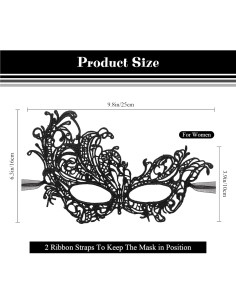 Máscara de Carnaval de Encaje Exlinonline para Adultos - Pareja Elegante 2