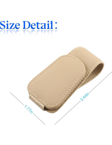 Soporte de Gafas zipelo para Visera de Coche Beige 1 PCS