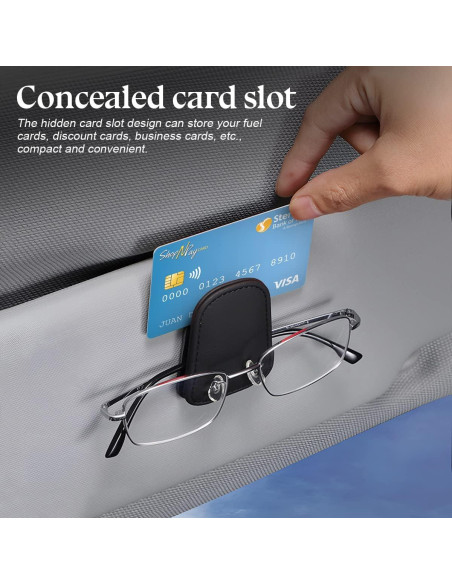 Soporte de Gafas zipelo para Visera de Coche Beige 1 PCS