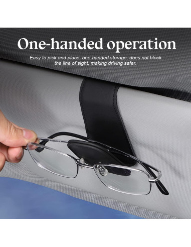 Soporte de Gafas zipelo para Visera de Coche Beige 1 PCS