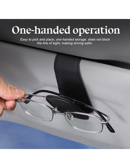 Soporte de Gafas zipelo para Visera de Coche Beige 1 PCS