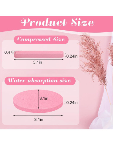 120 Esponjas Faciales Comprimidas Luxiv Rosa para Limpieza