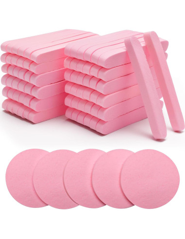 120 Esponjas Faciales Comprimidas Luxiv Rosa para Limpieza