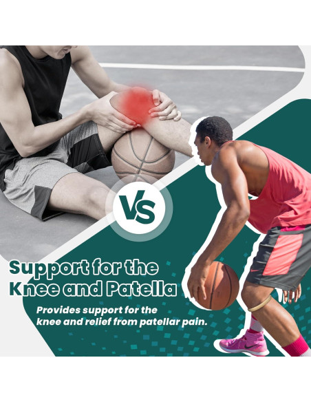 Banda de Rodilla Aolabela 2PCS para Tendón Patelar Alivio Dolor