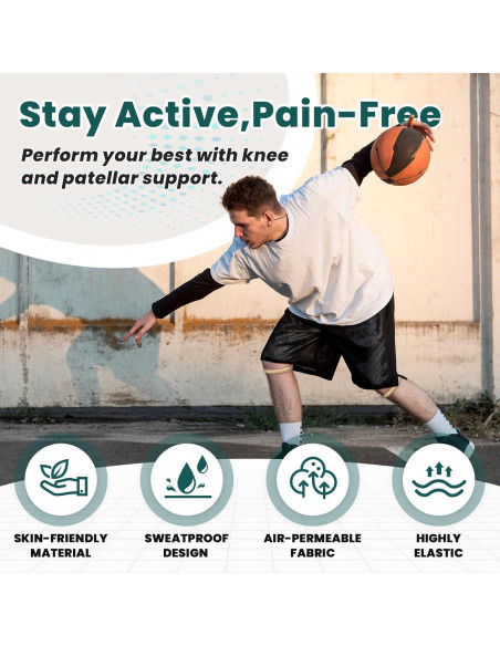 Banda de Rodilla Aolabela 2PCS para Tendón Patelar Alivio Dolor