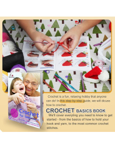 Kit de Crochet Aeelike 1000m Hilo Acrílico con Ganchos y Bolsa 2