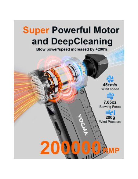 Soplador de Aire Comprimido VOGMA V9s 200000 RPM Recargable