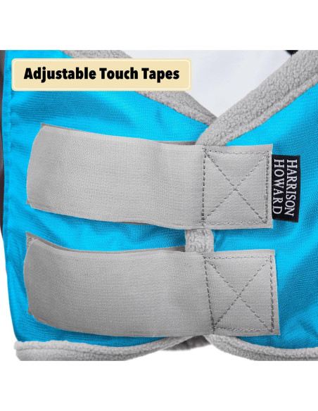 Máscara de Moscas para Caballo Harrison Howard L Azul Claro/Plata