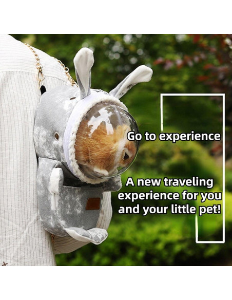 Bolsa de transporte para hámster y pequeños animales Gris