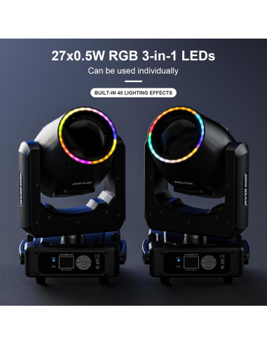 Luz de Cabeza Móvil Beam 350W GdjRttk con LED RGB 4Pack