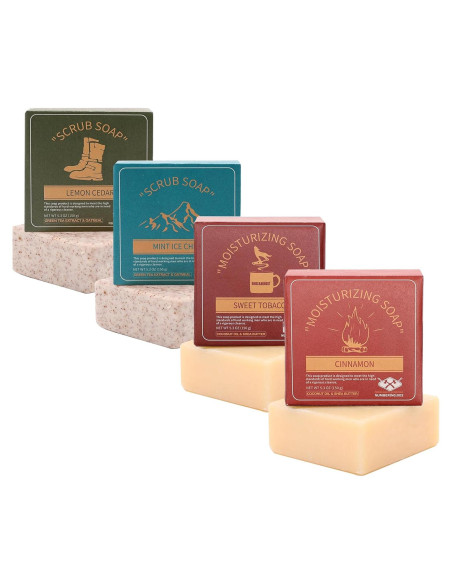 Set de Jabones Naturales Rinse & Robust para Hombres 4 Piezas