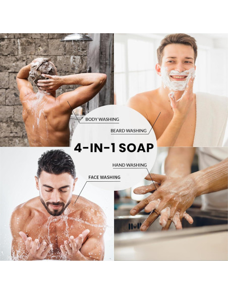 Set de Jabones Naturales Rinse & Robust para Hombres 4 Piezas