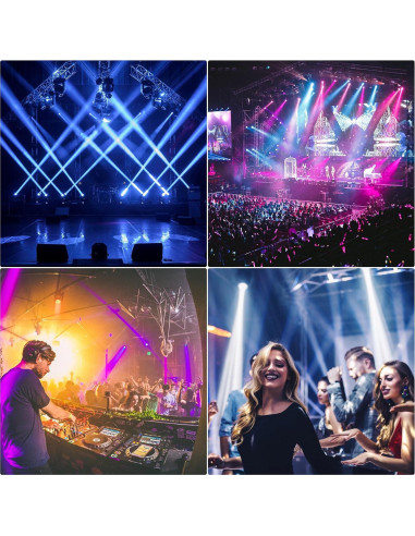 Luz de Cabeza Móvil Beam 350W GdjRttk con LED RGB 4Pack