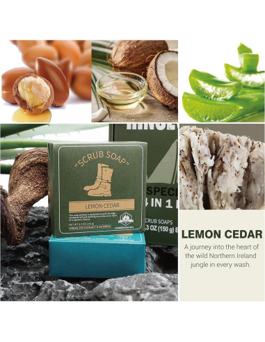 Set de Jabones Naturales Rinse & Robust para Hombres 4 Piezas