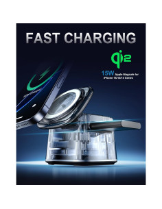 Estación de Carga 3 en 1 IYOFINE 15W para iPhone, Apple Watch y AirPods 2