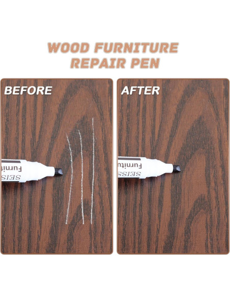 Kit de Marcadores de Retoque SEISSO para Madera, 12 Colores Kit de Marcadores de Retoque SEISSO para Madera, 12 Colores