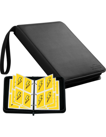 Carpeta de Tarjetas de Béisbol CECOKESO 400 Bolsillos Negra