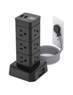 Regleta de Sobretensión One Beat 1.83m 12 Salidas 4 USB Carga Rápida