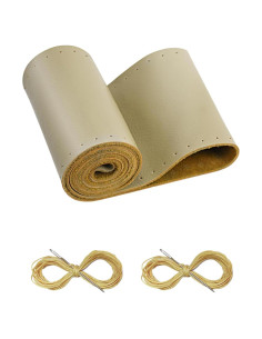 Cubierta de Volante de Cuero BELINOUS Universal 33-51 cm Beige