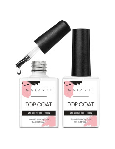 Esmalte de Uñas en Gel Top Coat Makartt - 2 PCS 10ML Brillo
