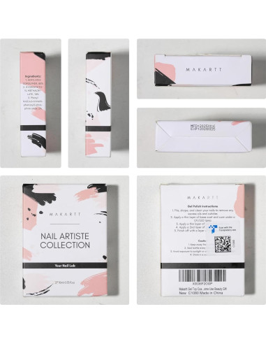 Esmalte de Uñas en Gel Top Coat Makartt - 2 PCS 10ML Brillo