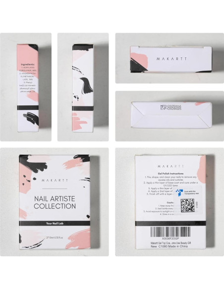 Esmalte de Uñas en Gel Top Coat Makartt - 2 PCS 10ML Brillo