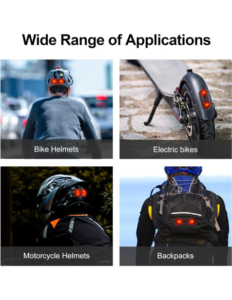 Luz LED para Casco JAGASOL JS-TKWD-4 Impermeable Luz LED para Casco JAGASOL JS-TKWD-4 Impermeable