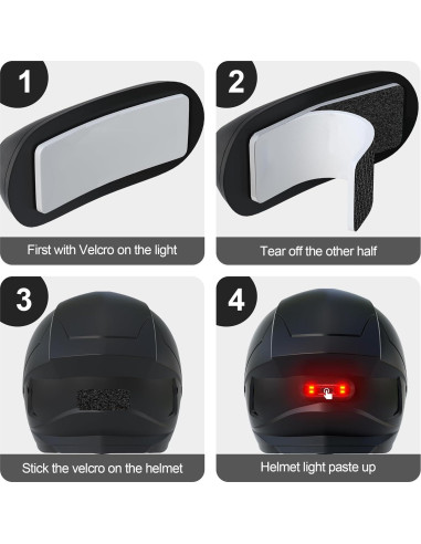 Luz LED para Casco JAGASOL JS-TKWD-4 Impermeable