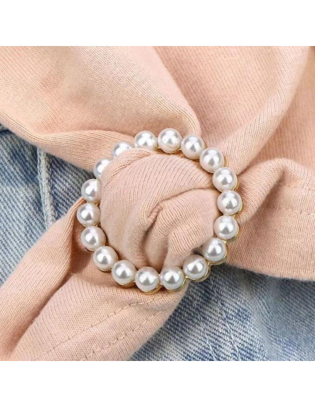 4 Clips de Bufanda de Metal Oro para Mujeres - Accesorios Moda