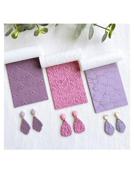 Rodillo de Textura de Arcilla Polimérica KEOKER - Set de 3 Piezas Rodillo de Textura de Arcilla Polimérica KEOKER - Set de 3 Piezas