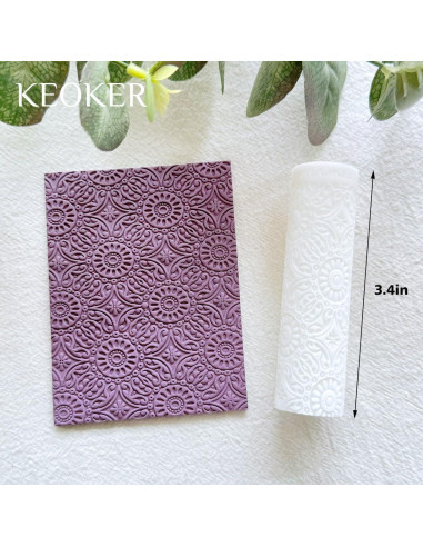 Rodillo de Textura de Arcilla Polimérica KEOKER - Set de 3 Piezas