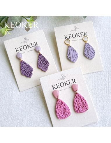 Rodillo de Textura de Arcilla Polimérica KEOKER - Set de 3 Piezas