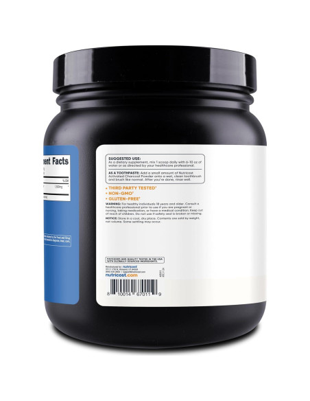 Polvo de Carbón Activado Nutricost 0.45kg - Grado Alimenticio