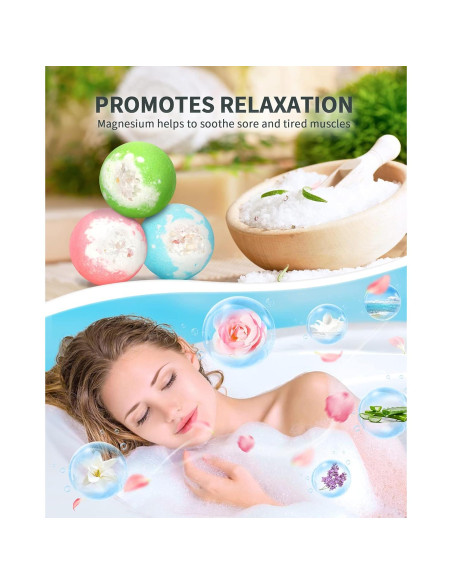 Set de 6 Bombas de Baño Iluminadas SHARLOVY 120g Aromas Naturales Set de 6 Bombas de Baño Iluminadas SHARLOVY 120g Aromas Naturales