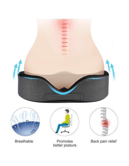 Almohadilla para Asiento LOUTYTUO 45x39cm Espuma de Memoria