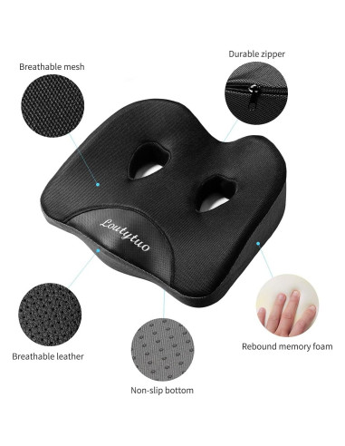 Almohadilla para Asiento LOUTYTUO 45x39cm Espuma de Memoria